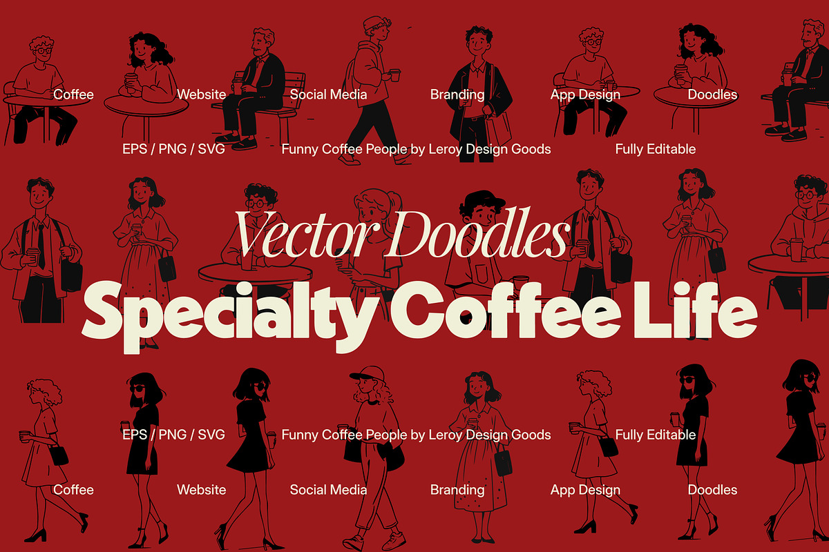 Vector Doodles Specialty Coffee Life, a Graphic by LEROY Design (Photo 5 of 5)