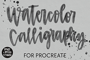 Watercolor Calligraphy Brush Set, a Brush Add-On by Avery Burke Creative (Thumbnail 1 of 3)