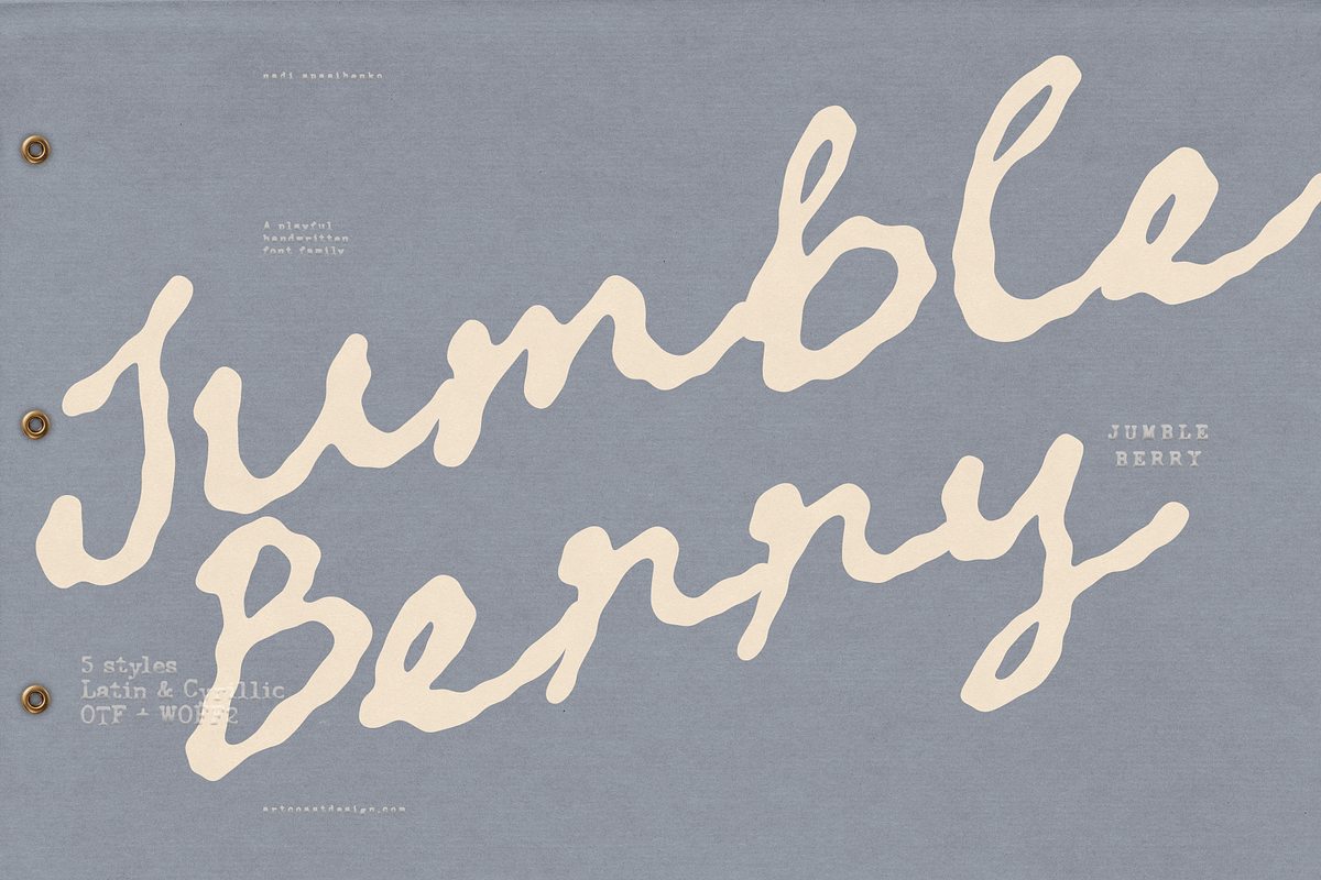 Jumble Berry — Playful Script Font, a Handwritten Font by nadispasibenko (Photo 1 of 9)