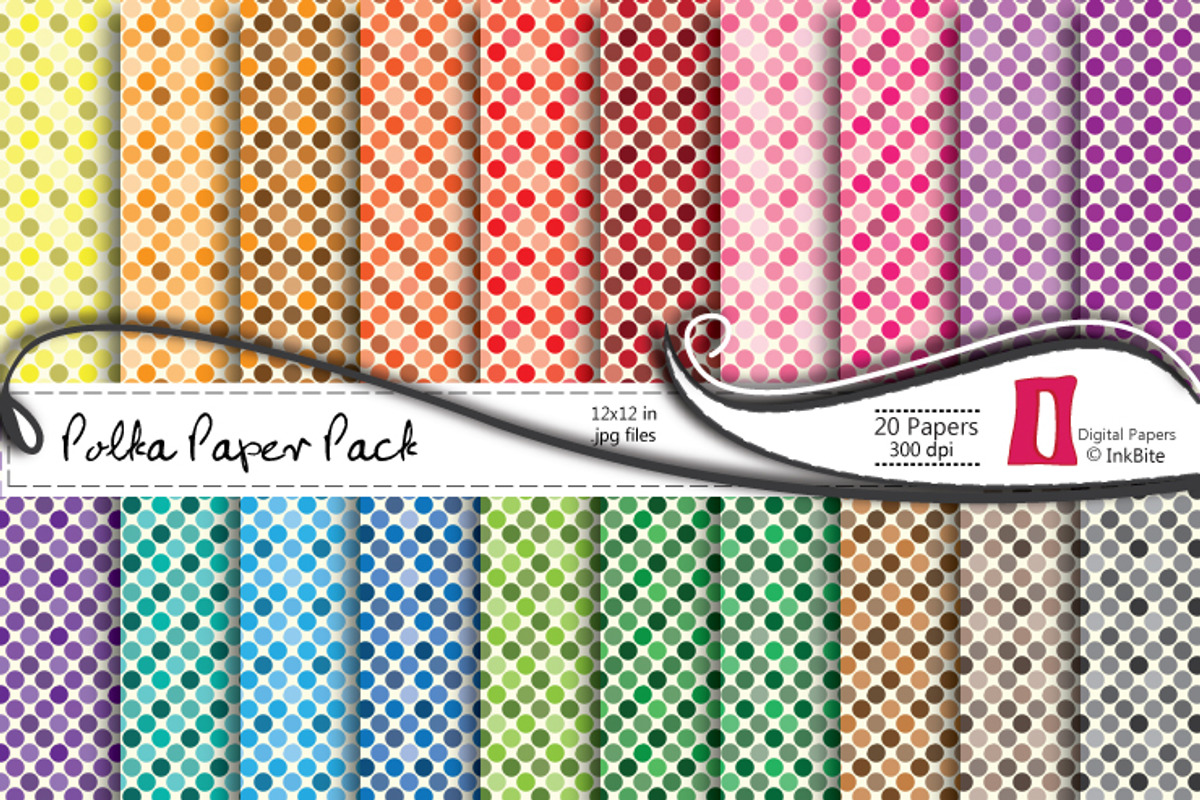 Polka Digital Paper Pack