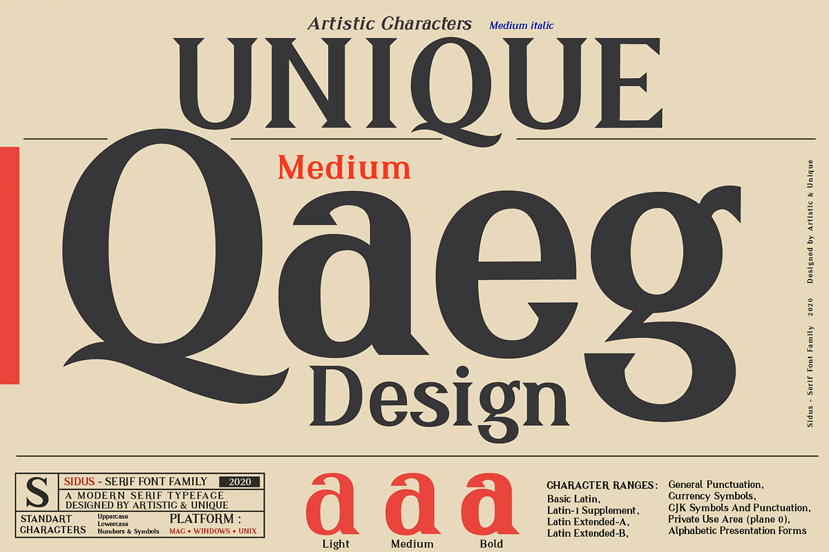 Sidus - Serif font family preview 2