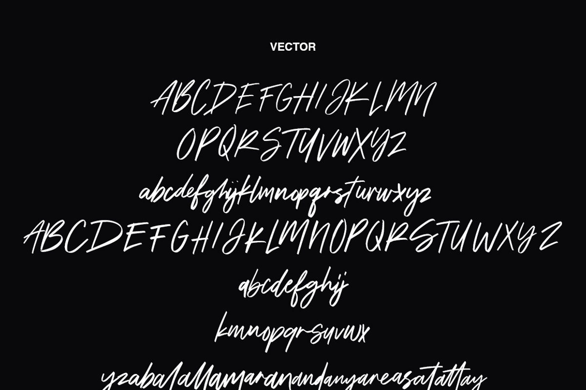 Triester SVG Brush Font Free Sans, a Script Font by Maulana Creative (Photo 9 of 11)