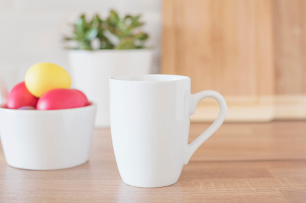 White Mug Mockup - Easter Theme EGGS