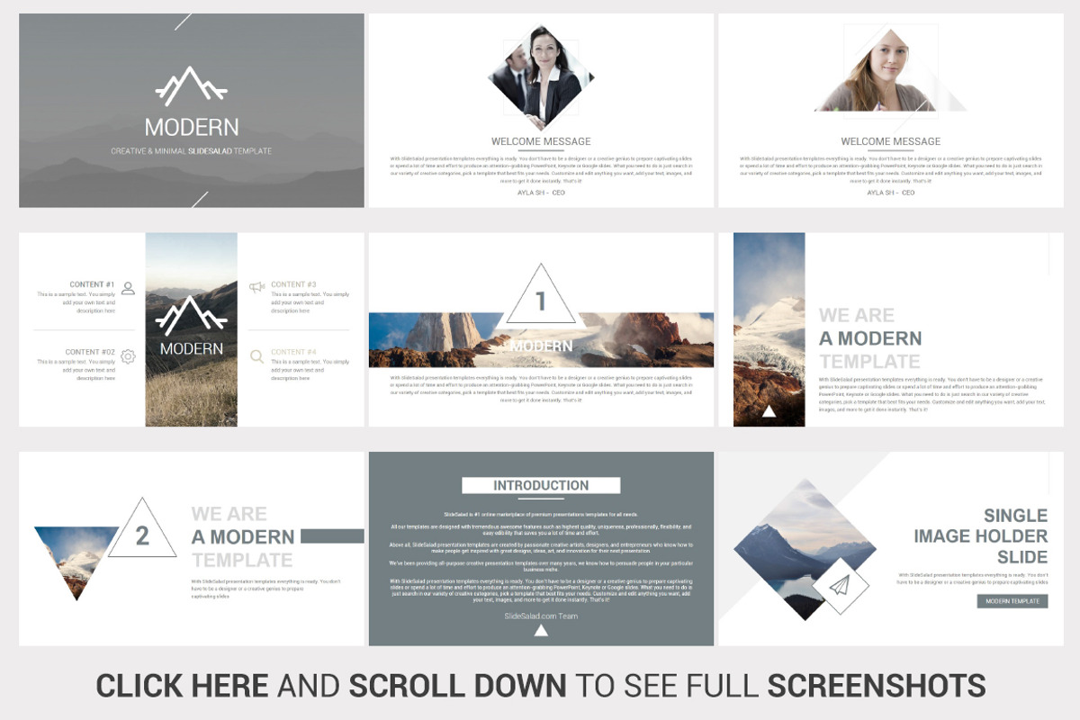 Modern PowerPoint Template, a Presentation Template by SlideSalad