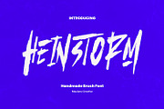 Heinstorm Handmade Brush Font, a Handwritten Font by Maulana Creative (Thumbnail 1 of 7)