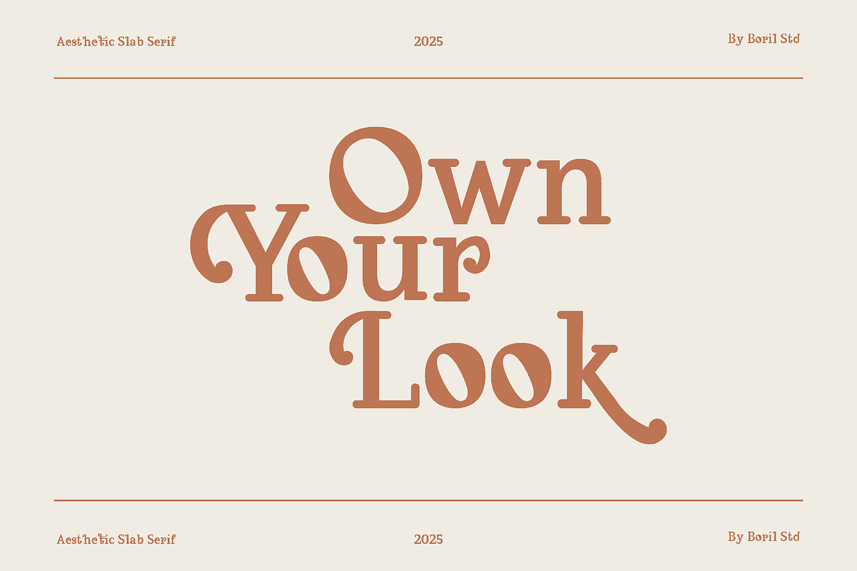 Roussa Aesthetic Slab Serif, a Slab Serif Font by Boril Std (Photo 7 of 10)