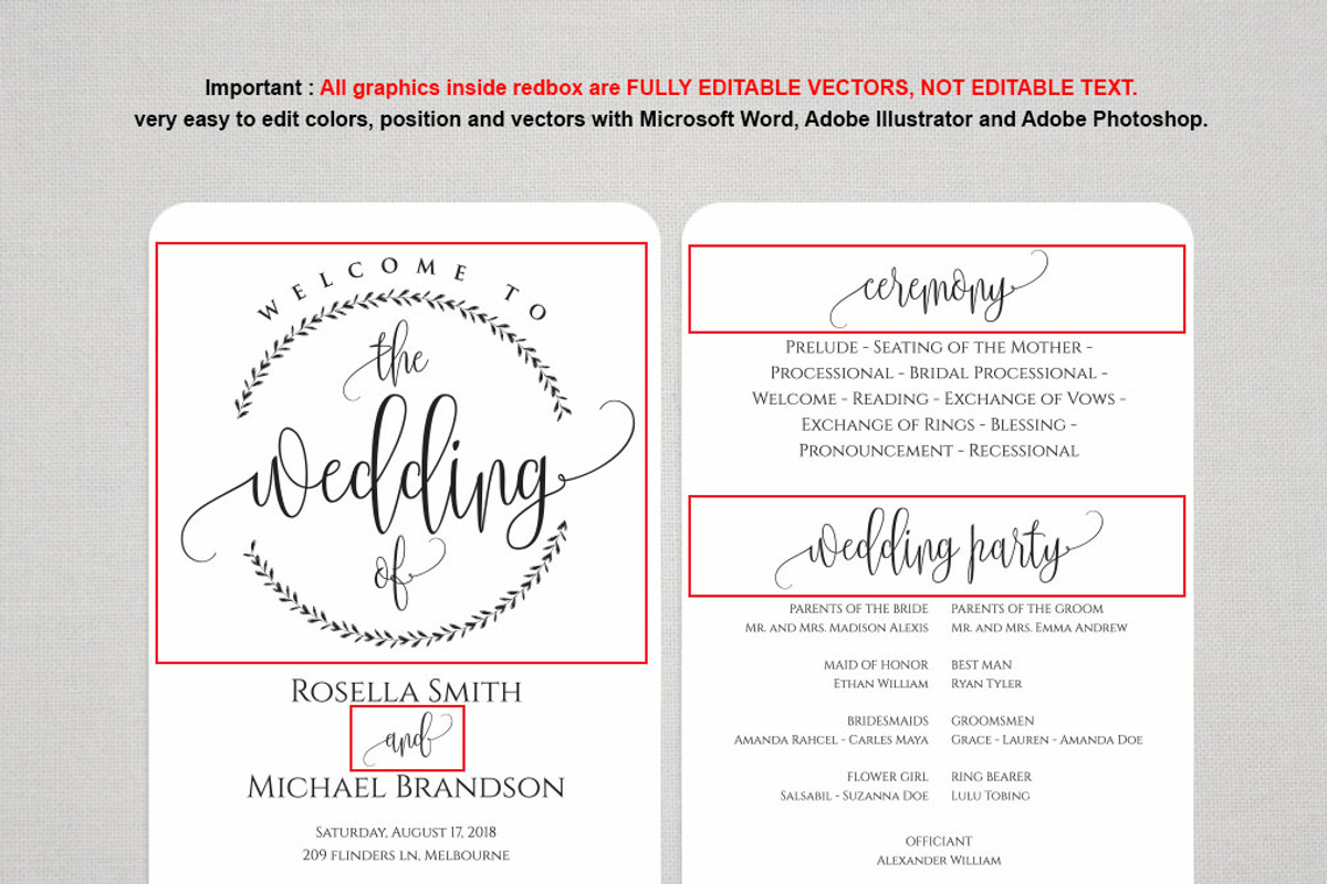 Wedding Program Fan SHR380, an Invitation Template by Shafura_Wedding (Photo 4 of 5)