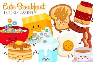 Breakfast Menu Food Vector Clipart