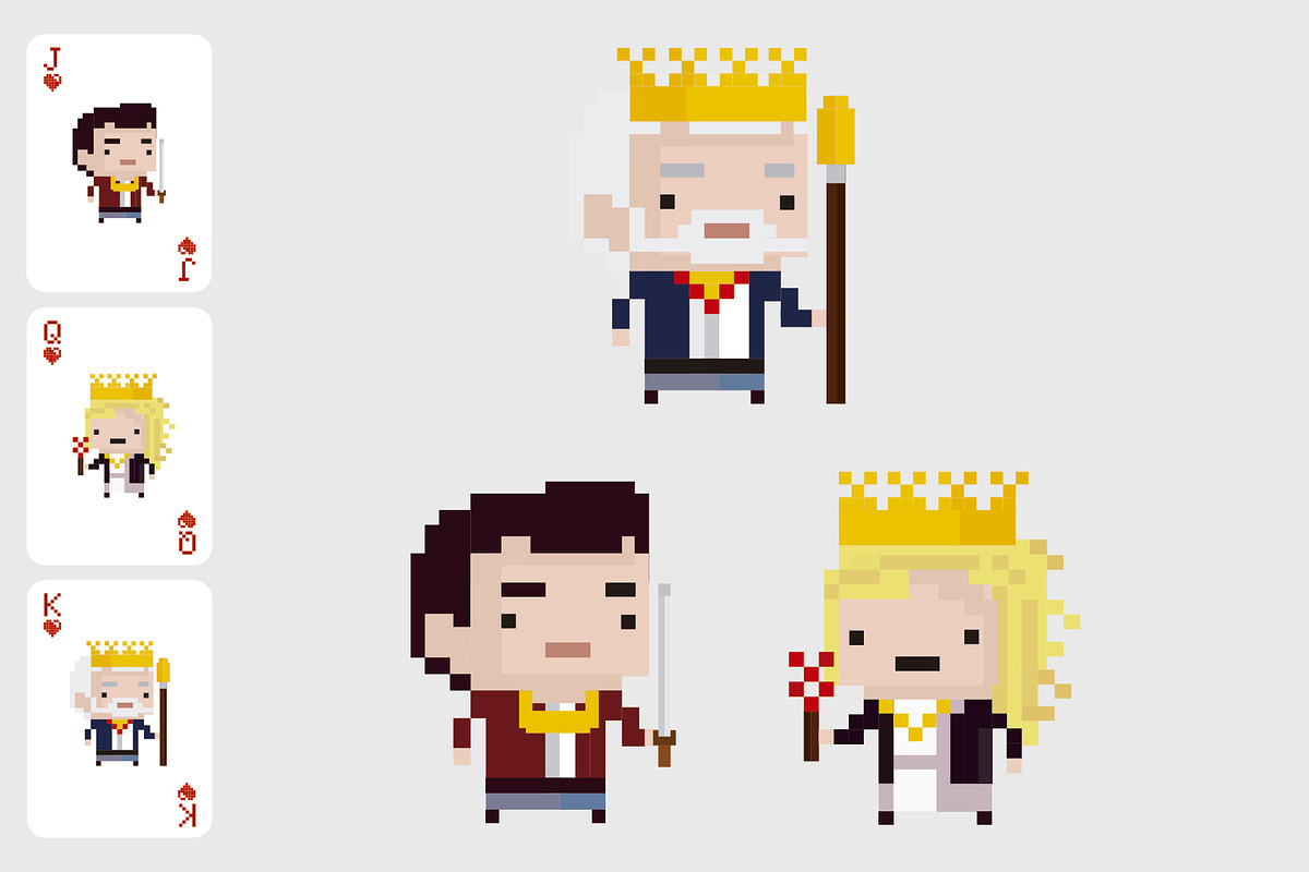 Pixelated Poker Cards, an Illustration by DeLaGranSiete (Photo 2 of 6)