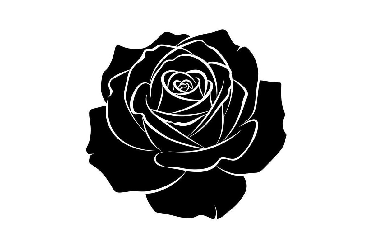 50 Black Rose Silhouette Vector Bund, an Illustration by Gaye Art (Photo 25 of 51)