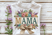 Floral MAMA Yarn Crochet Mother's Da, an Illustration by CraftArtStudio (Thumbnail 2 of 4)