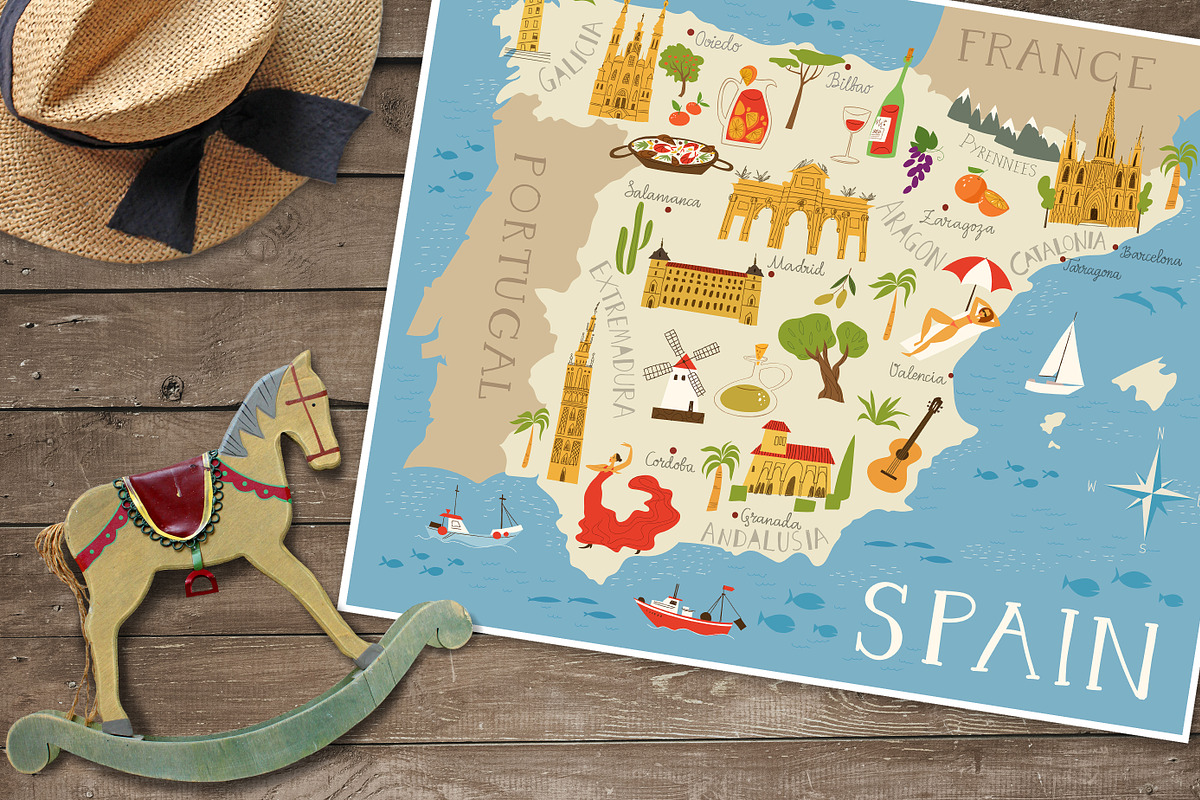 Map of Spain, a Food Illustration by Giraffarte (Photo 5 of 5)