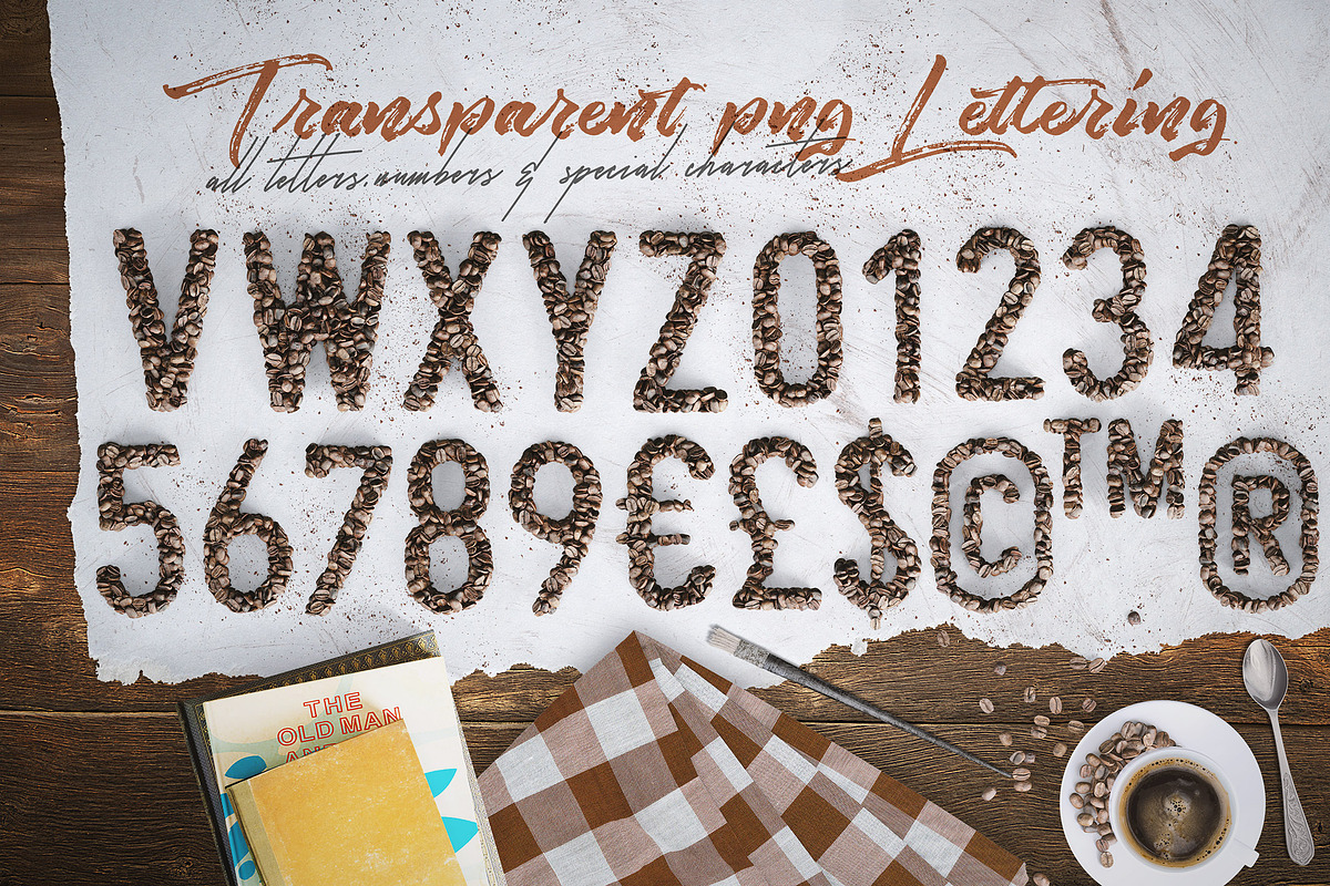 Coffee Beans - Font & Lettering, a Graphic by TVartworks (Photo 3 of 10)