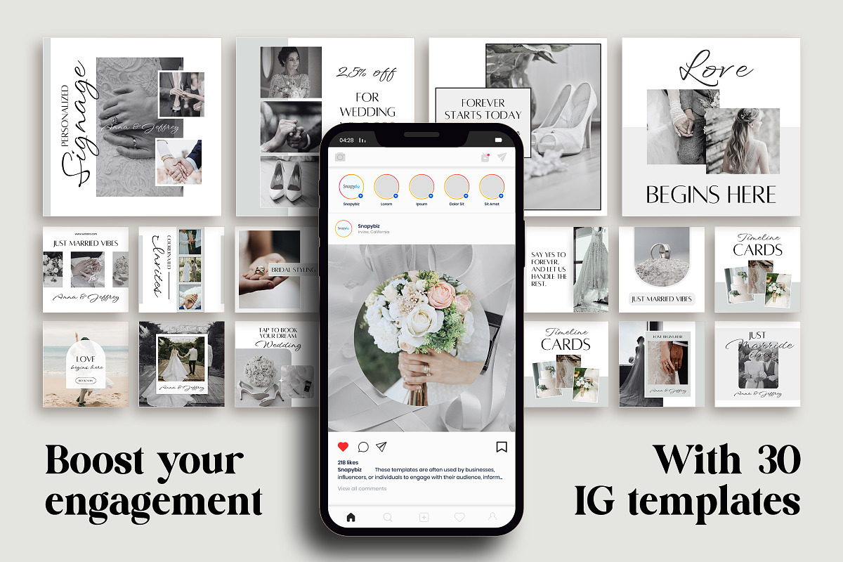 Wedding Instagram Canva Template preview 6