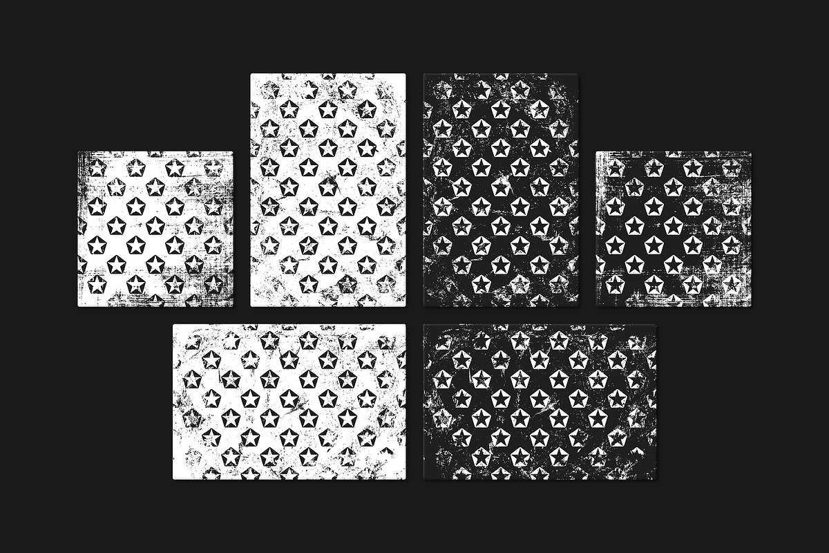 Stars - 44 Grunge Patterns, a Pattern Graphic by Tustan (Photo 5 of 10)