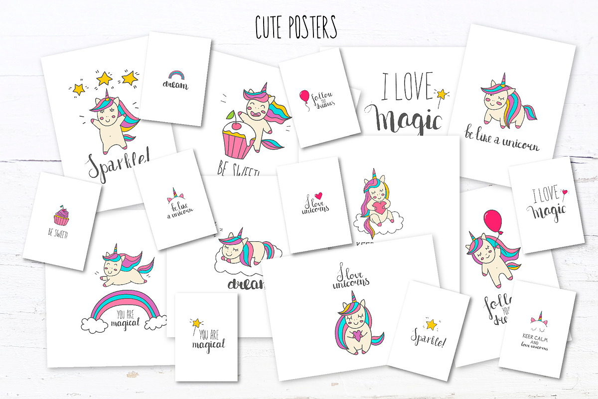 Cute Unicorns, an Illustration by BerryCaty (Photo 5 of 15)