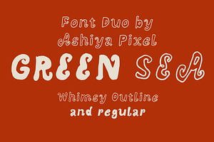 Green Sea Whimsy Quirky Duo Font, a Handwritten Font by Ashiya Pixel