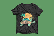 Beach and turtle illustration, an Animal Illustration by gunaonedesign (Thumbnail 4 of 6)