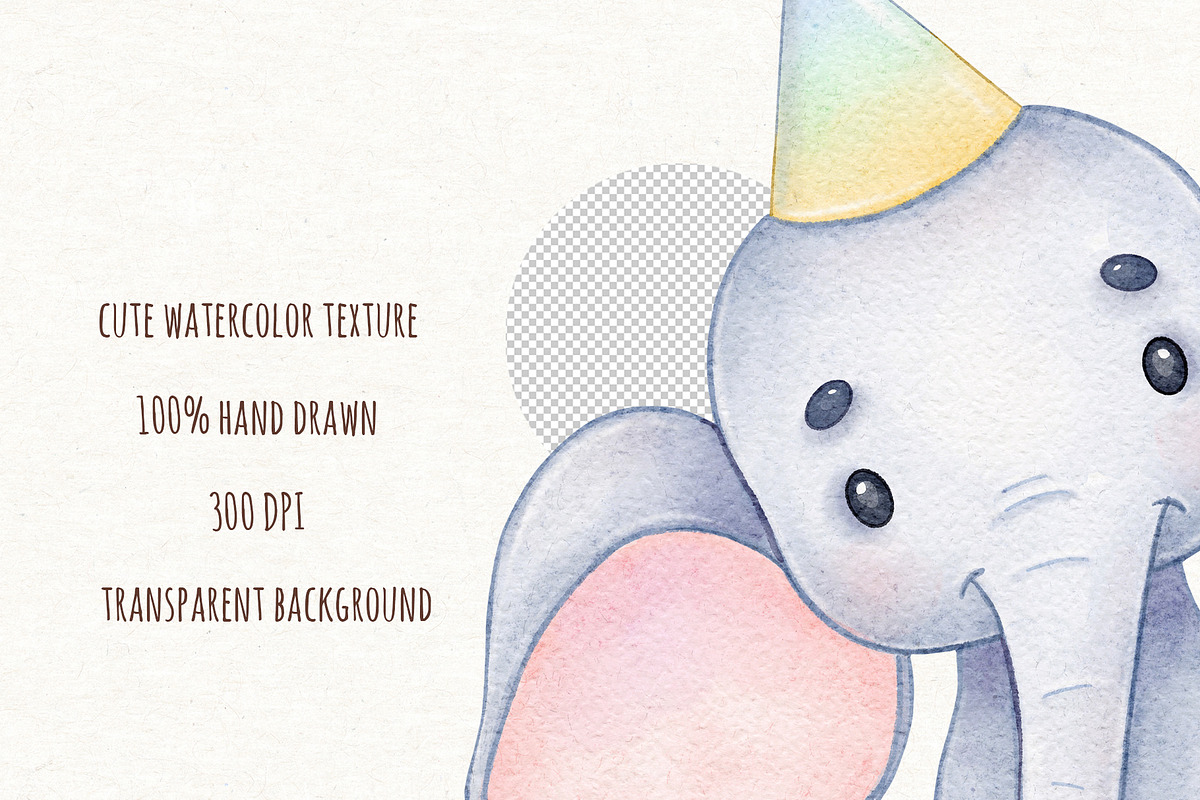 Cute Animals Birthday Clipart, an Animal Illustration by ekossa_art (Photo 7 of 8)