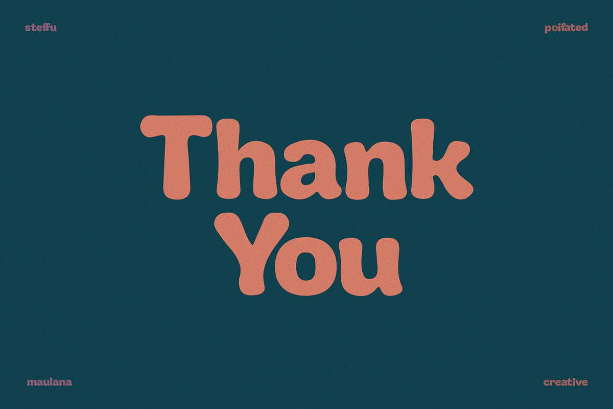 Steffu Poifated Playful Retro Font, a Sans Serif Font by Maulana Creative (Photo 7 of 7)