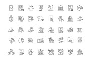Finance Line Icons Set, an Outline Icon by Tettygreen (Thumbnail 3 of 3)