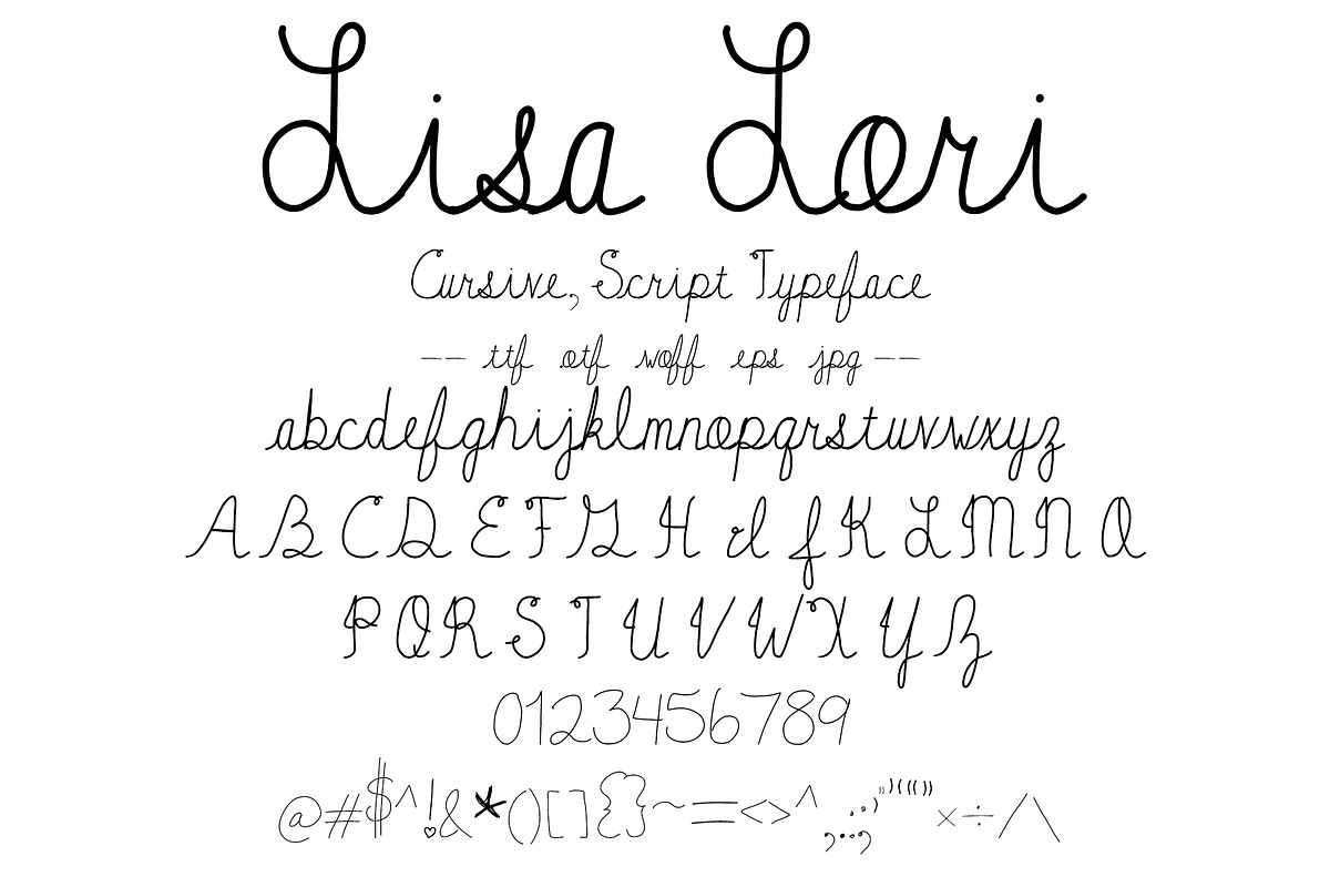 Font Lisa Script Handwriting Cursive, a Script Font by PageLightStudios