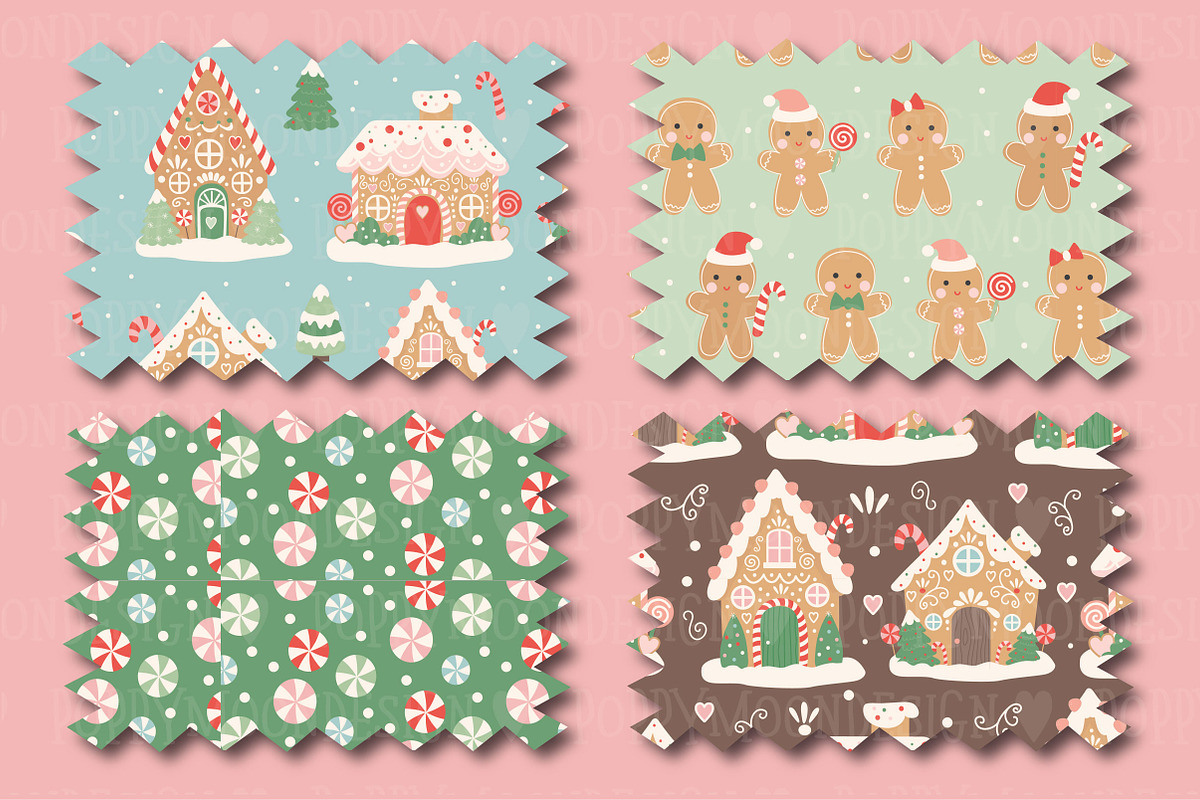 Sweet Holiday paper set, a Graphic by Poppymoondesign (Photo 2 of 5)