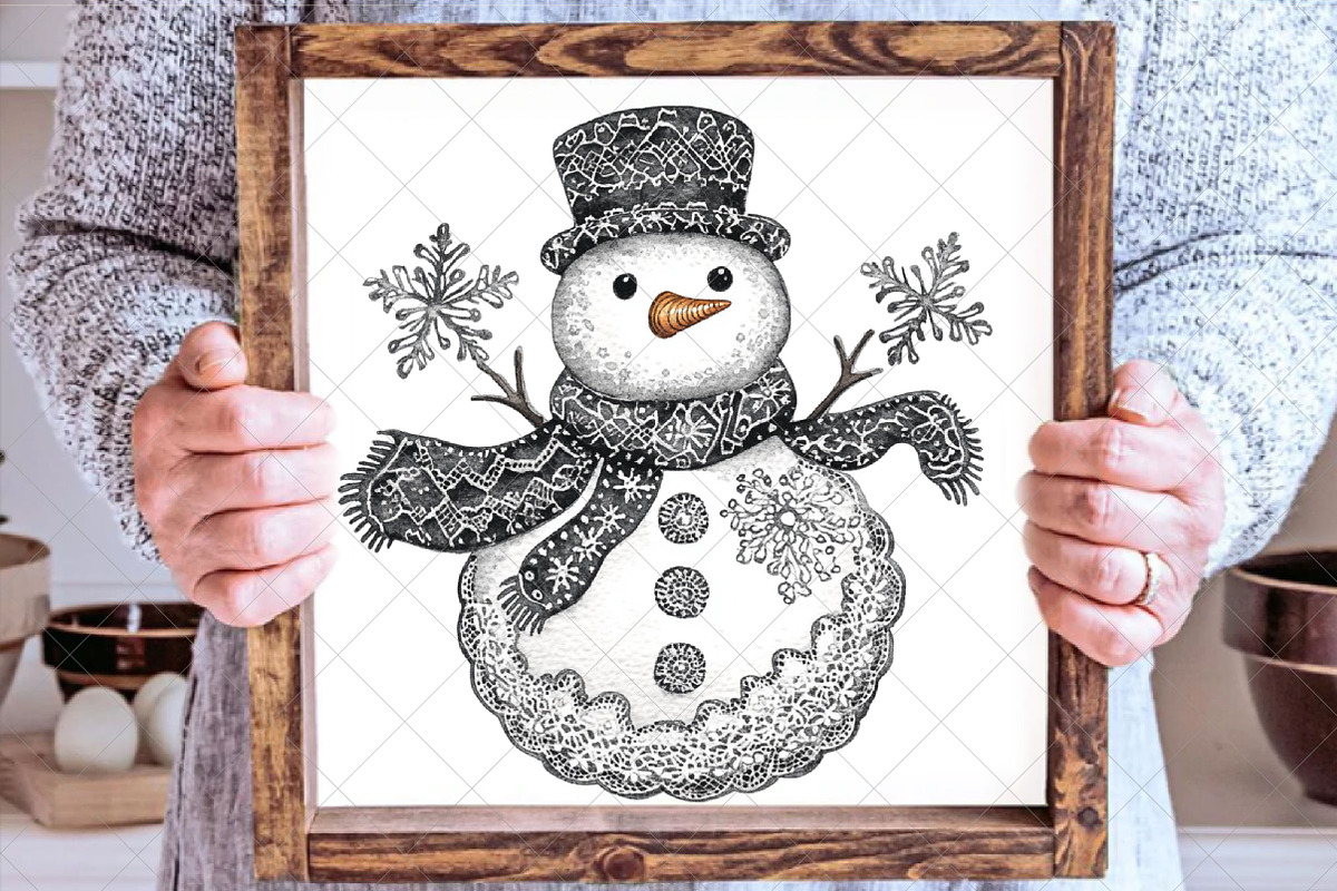 Handmade Lace Christmas Clipart, an Illustration by SinaCreation (Photo 5 of 7)