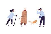 People walking at autumn park, a Person Illustration by Good Studio (Thumbnail 4 of 4)
