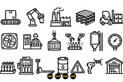 Factory Production Line Icons Set, an Illustration by designvectx (Thumbnail 3 of 3)