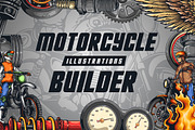 Motorcycle Illustrations Builder, an Illustration by TSV Art Collective (Thumbnail 1 of 5)