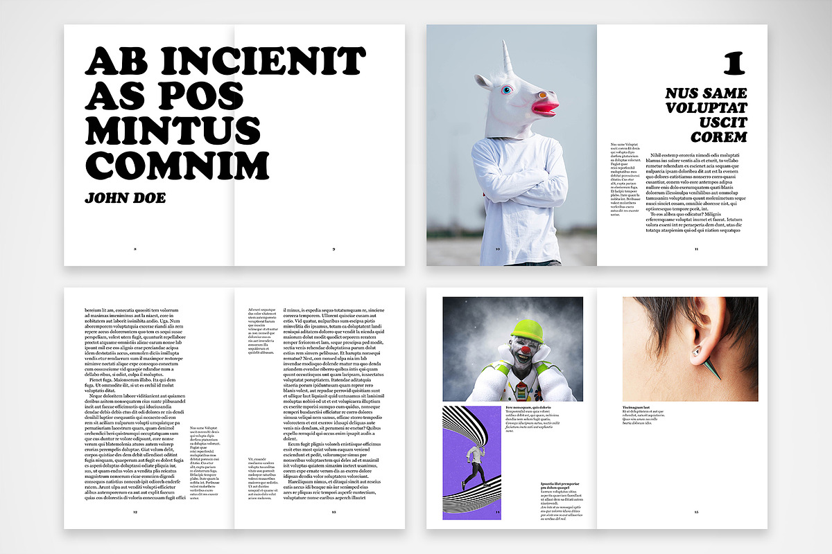 Editorial Zine Template preview 3