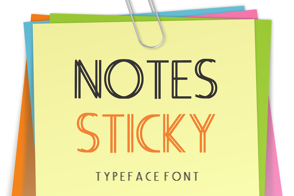 Notes Sticky, a Font by Limited.studio (Photo 1 of 7)