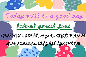 Handwritten school script font