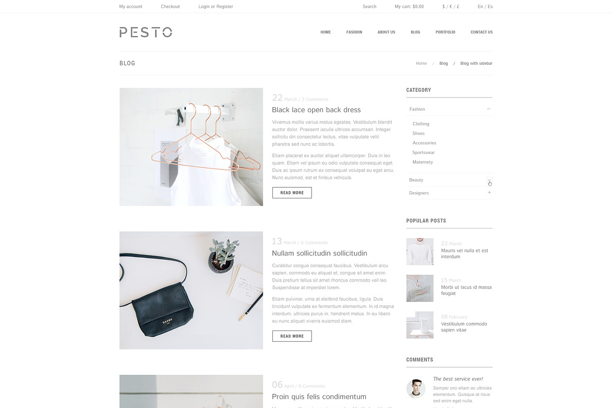 Pesto - eCommerce PSD Template, a Websites & App Template by Promokit (Photo 16 of 37)