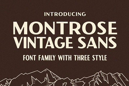 Montrose - Vintage Sans, a Sans Serif Font by Viswell