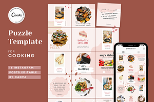 Canva Puzzle Template For Cooking