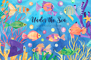 Fish watercolor clipart Ocean png, an Animal Illustration by AnastasiaWatercolor (Thumbnail 1 of 7)