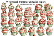 whimsical Summer cupcake clipart, an Illustration by Designworld (Thumbnail 1 of 7)