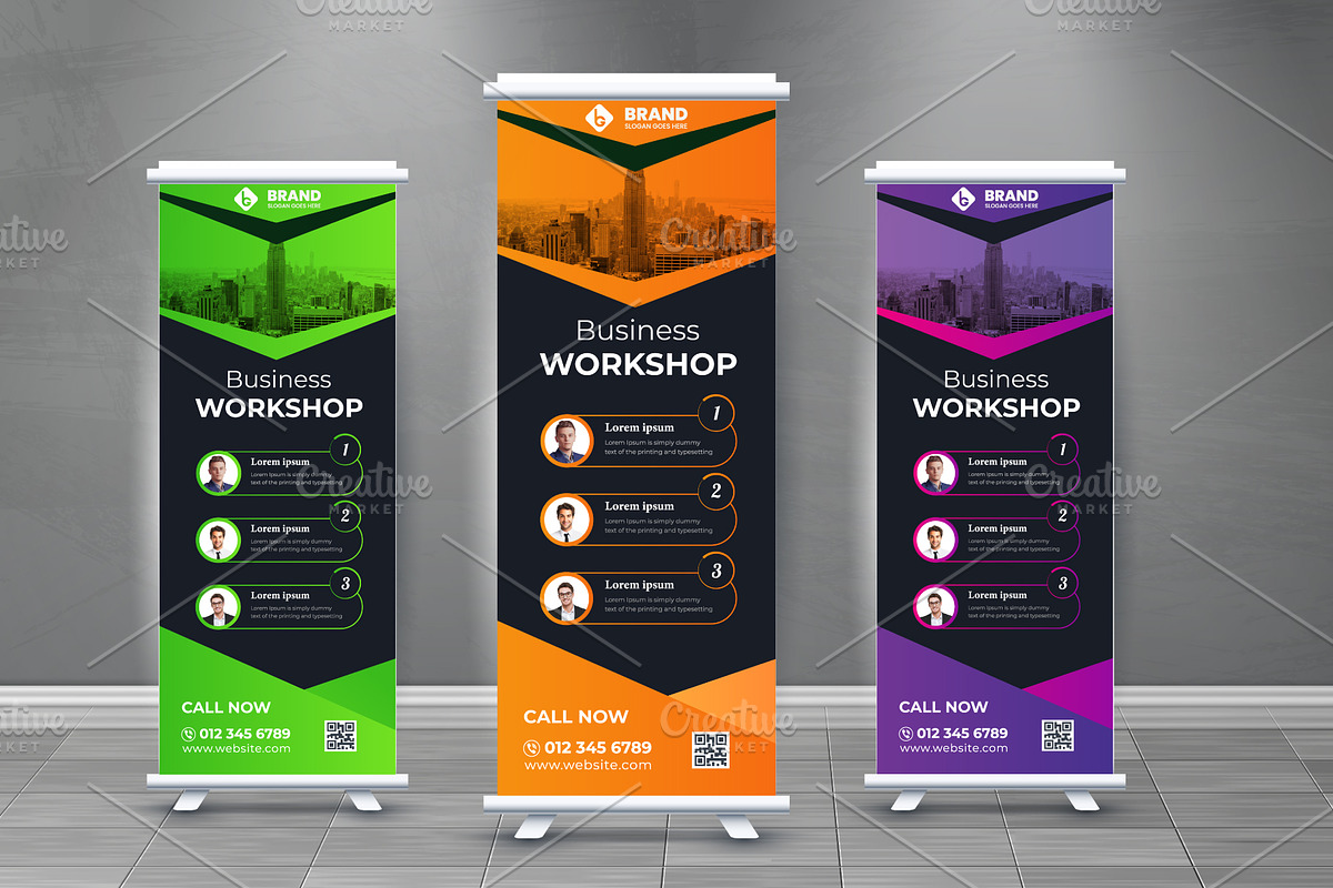 Roll up banner design template, a Brochure Template by Graphicbonny