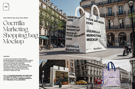 Guerrilla Marketing Shop Bag Mockup