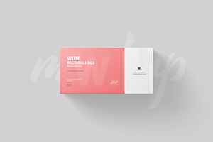 Wide Rectangle Box Packaging Mockup