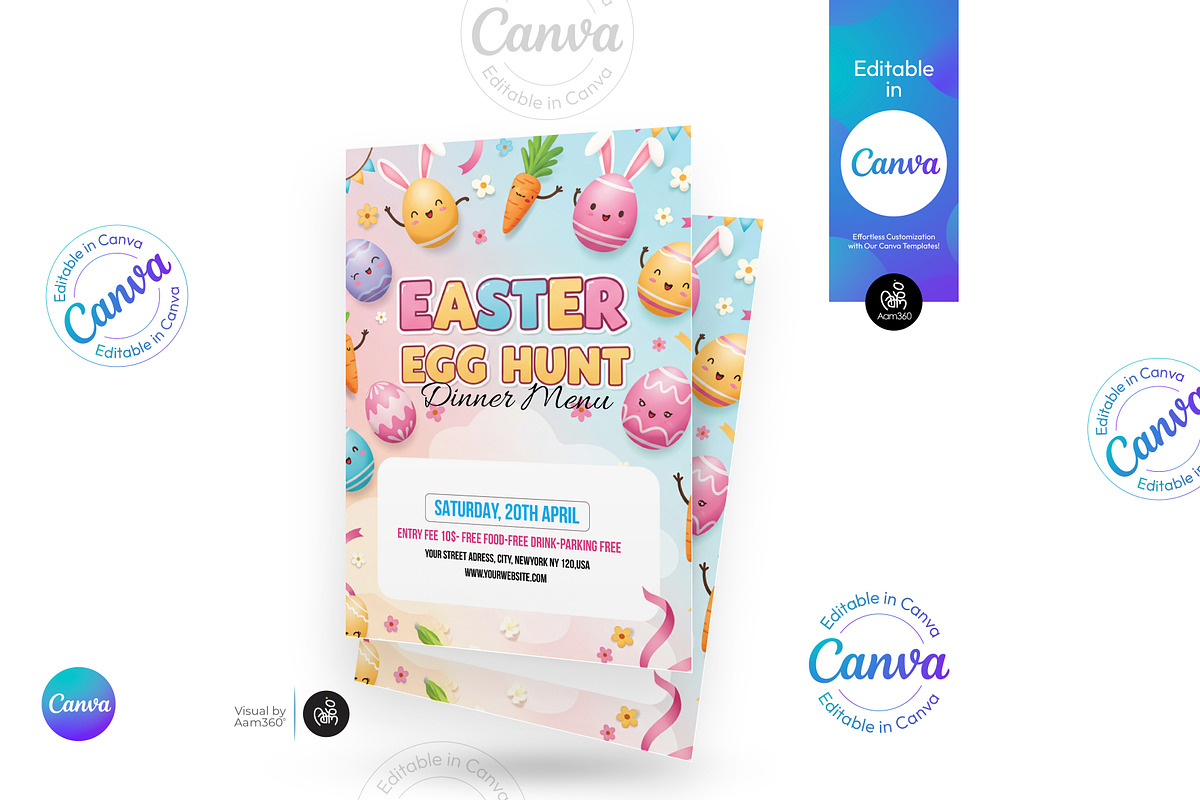 Easter Brunch Party Flyer Template, a Flyer Template by Aam360 (Photo 2 of 3)