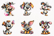 Funny Whimsical Dogs Clipart Set, an Animal Illustration by fashionaddict (Thumbnail 4 of 7)