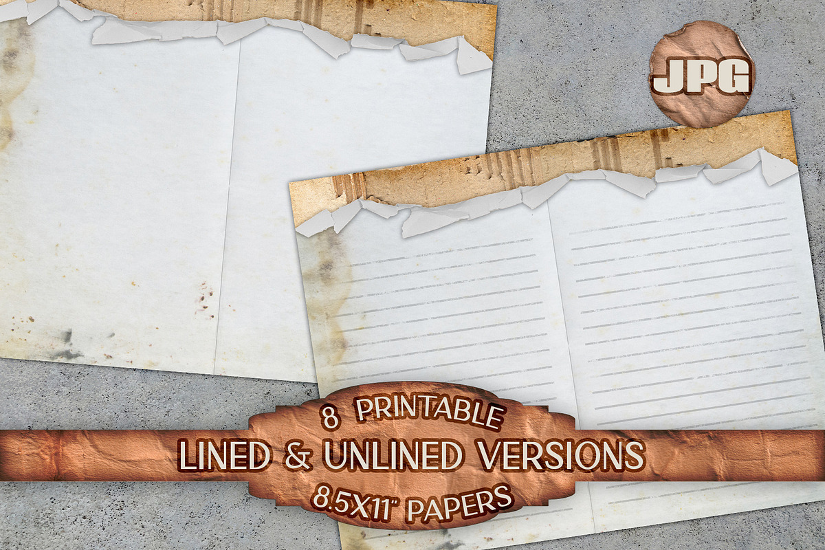 Vintage Grunge Junk Journal Papers, a Texture Illustration by AlexandHer Digital Art (Photo 4 of 7)