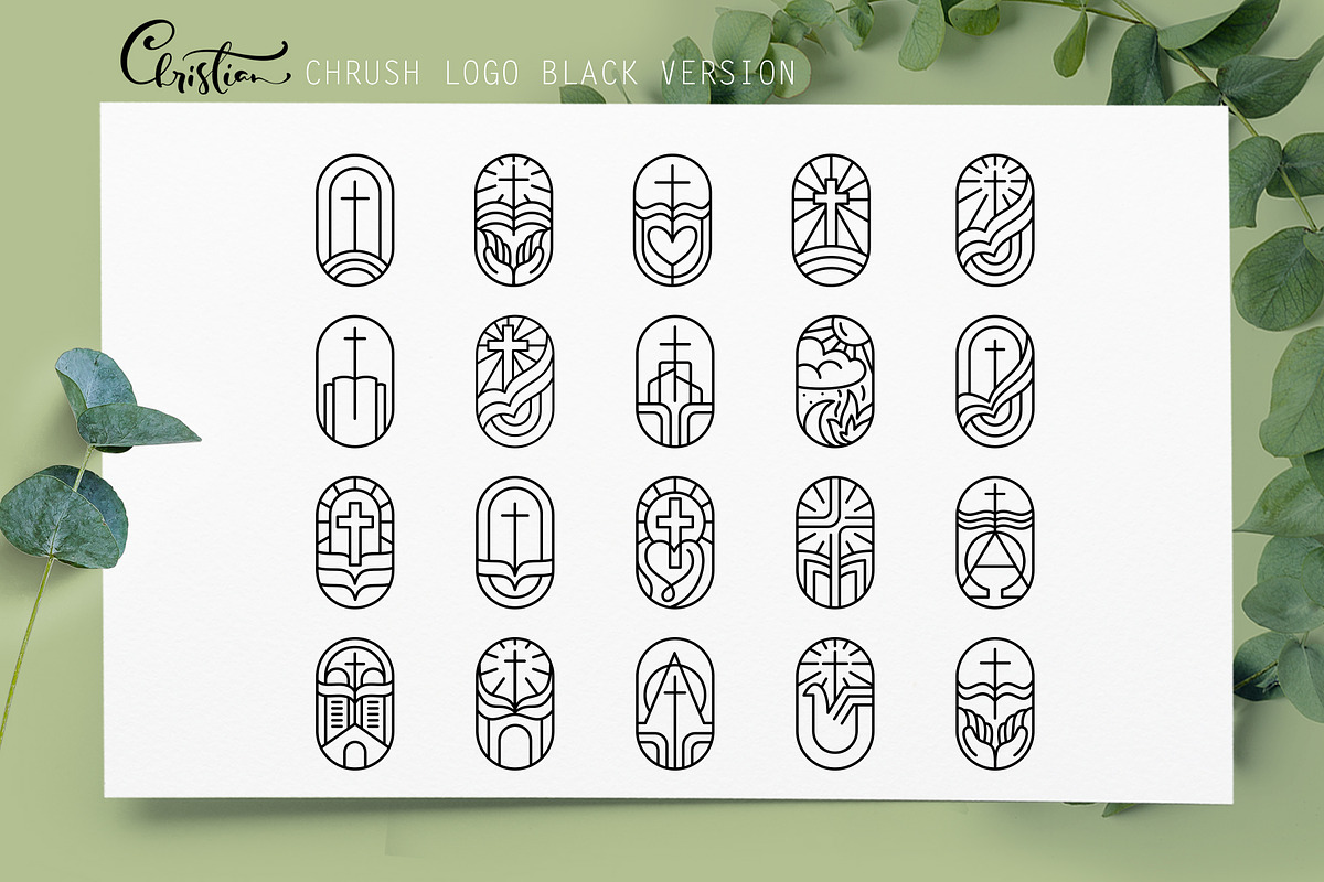 Christian Church Logos Vector SVG, an Object Graphic by Happy Letters (Photo 5 of 8)