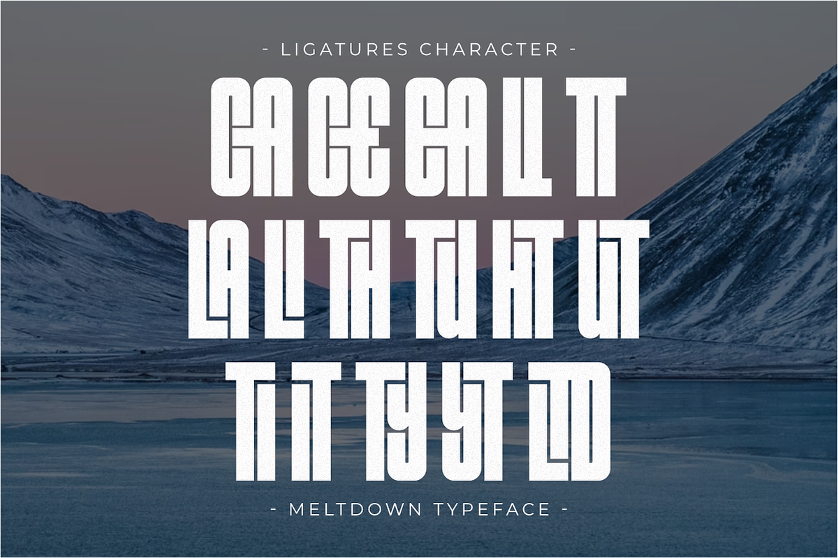 Meltdown - Condensed Sans Serif, a Sans Serif Font by Pian45 Studio (Photo 8 of 8)
