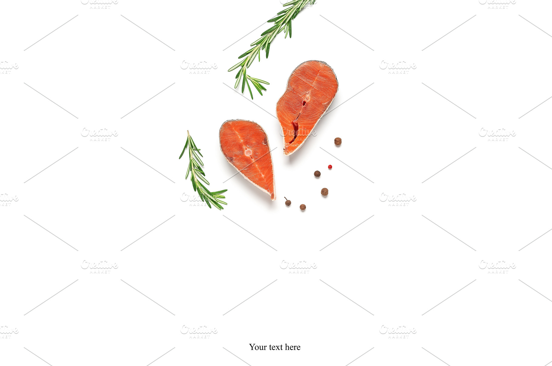 Fresh steaks coho salmon with, a Food & Drink Photo by Yulia71