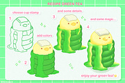Cute Procreate Stamps, Food Brushes, a Food Illustration by InkPrintsTattoo (Thumbnail 6 of 7)