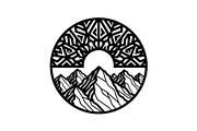 Mountain Sun Circle Design Bundle, an Illustration by Creativeshirt (Thumbnail 15 of 31)